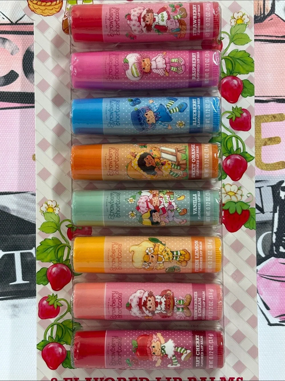 Strawberry Shortcake 8-Pack Flavored Lip Balm - Assorted Colors and Flavors